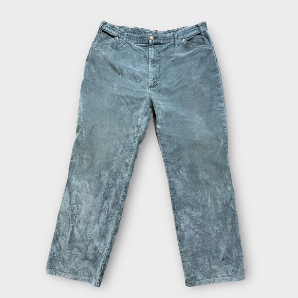 Vtg 70s Gray Corduroy Plain Pocket JC Penny Pants 36 x 28 straight high rise - Picture 1 of 6